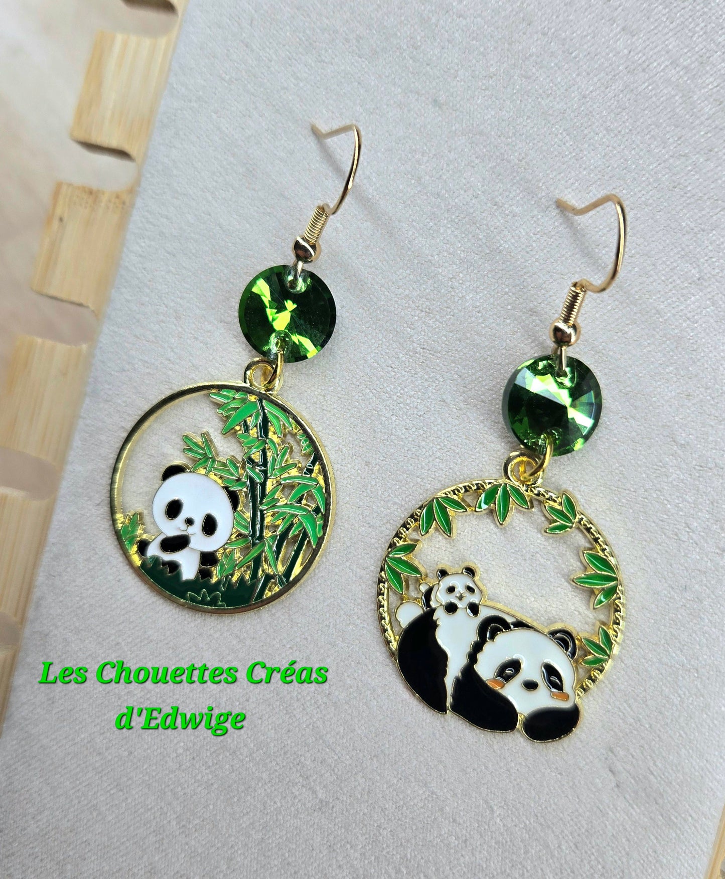 Boucles d'oreilles pandas