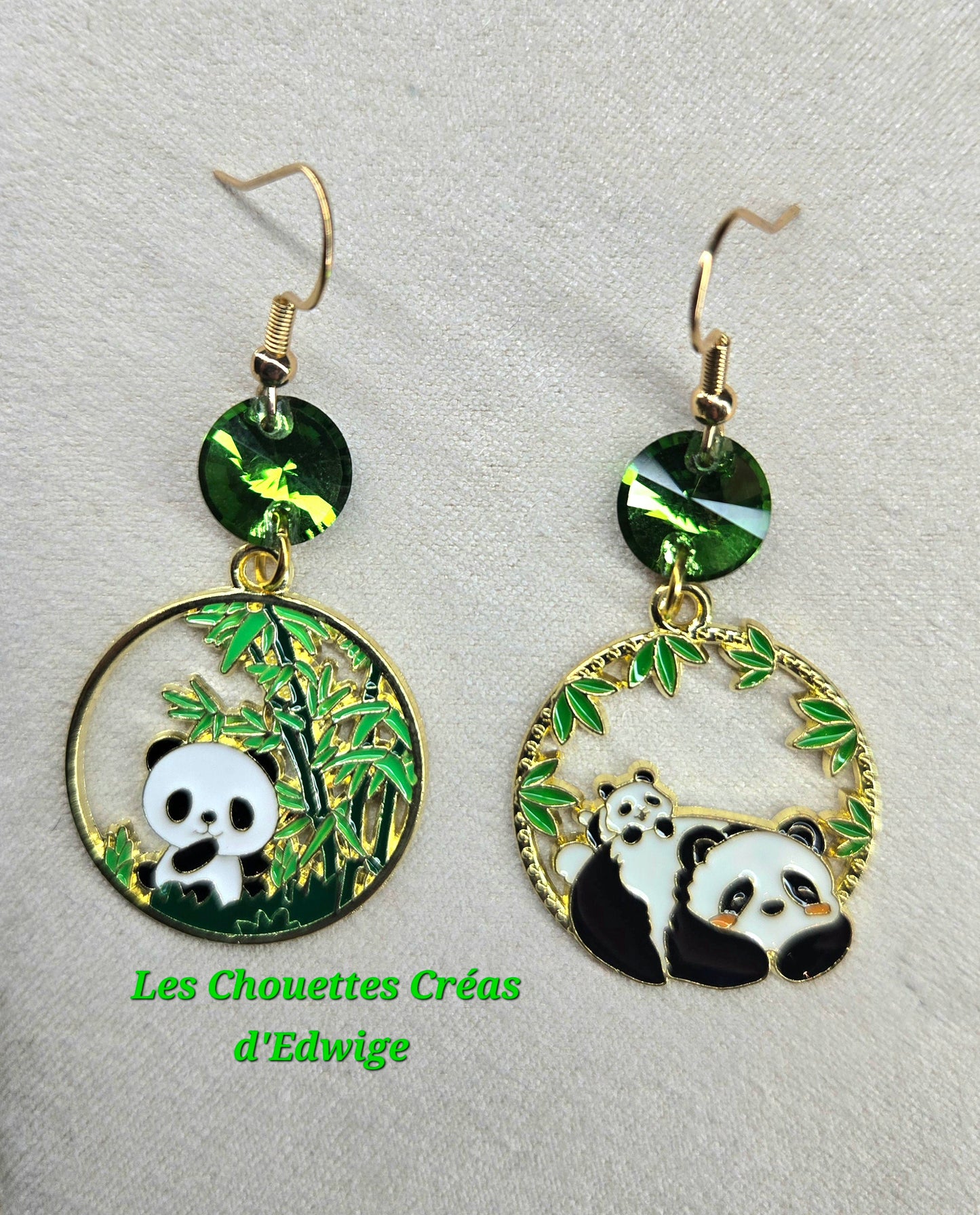 Boucles d'oreilles pandas