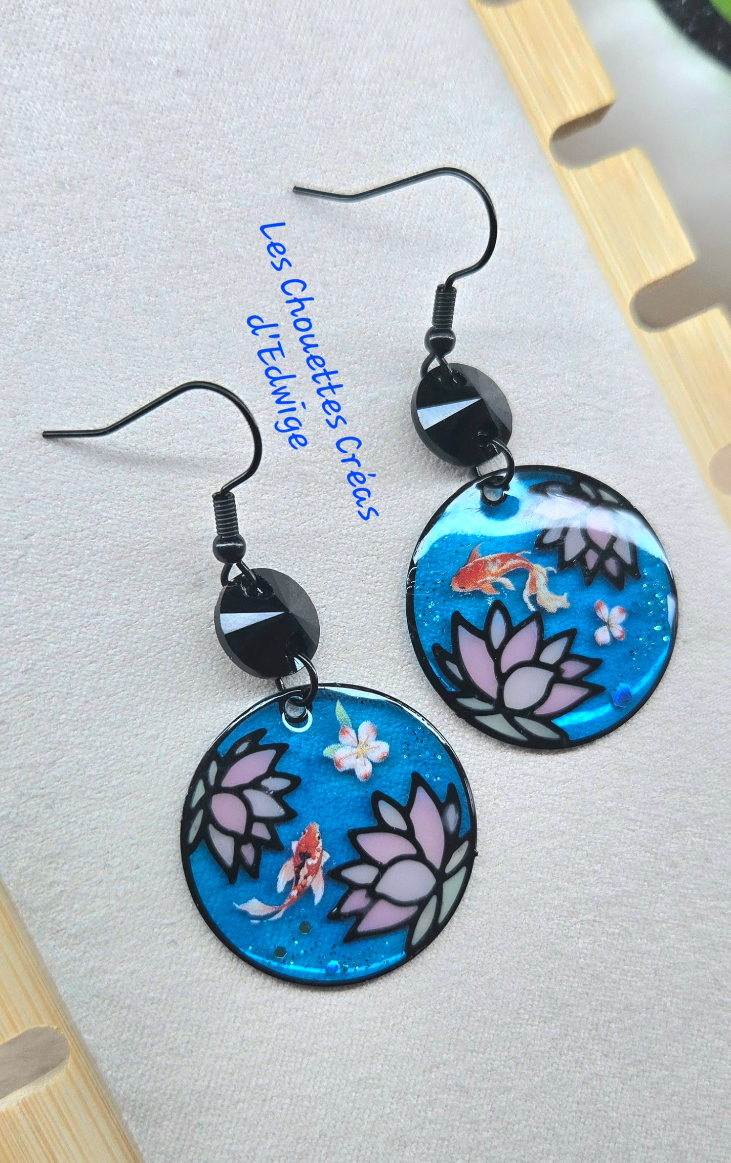 Boucles d'oreilles nénuphars