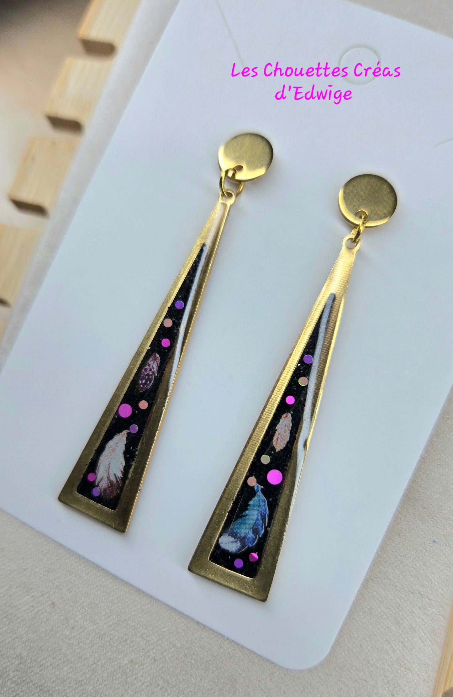 Boucles d'oreilles plumes