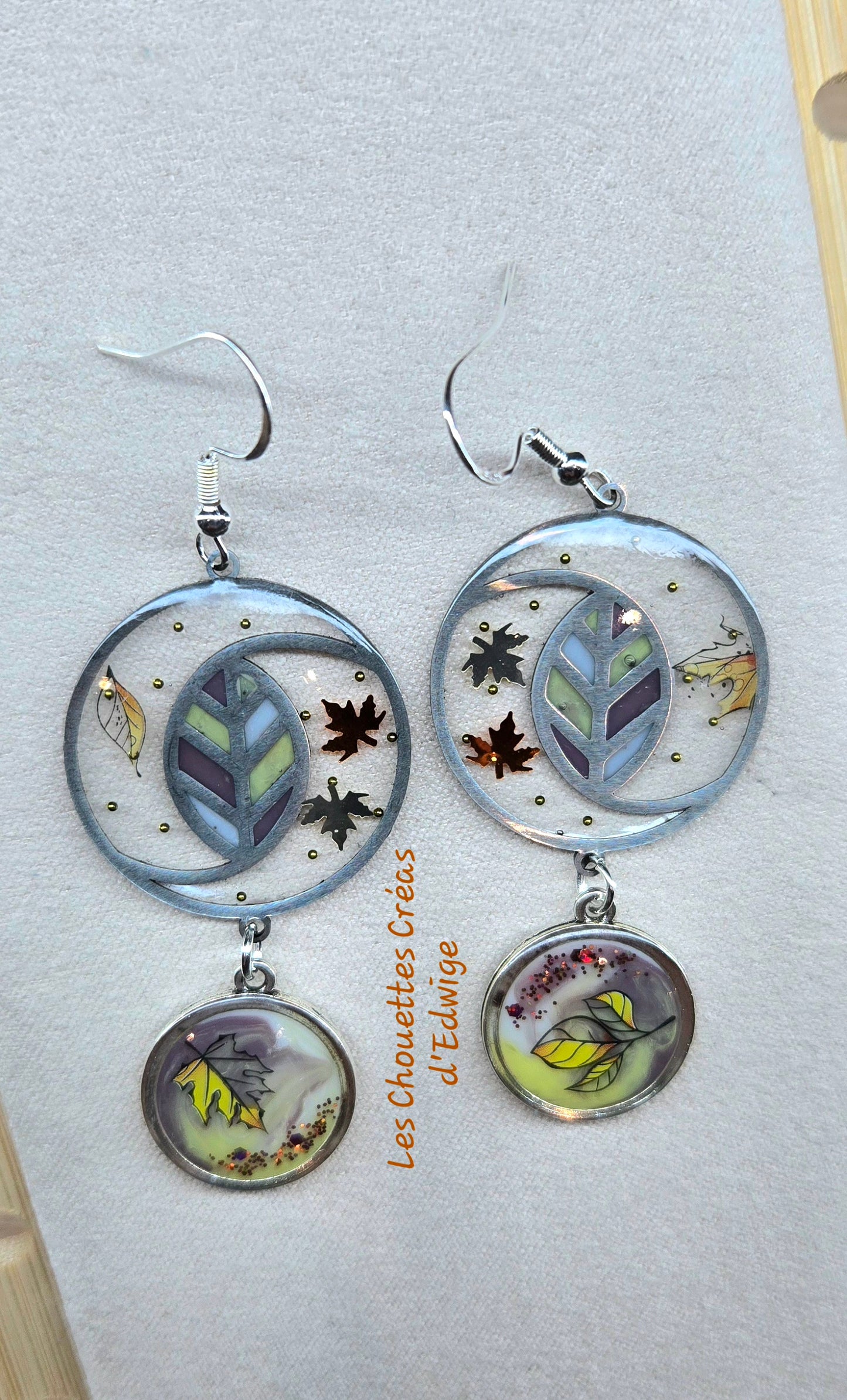 Boucles d'oreilles feuilles d'automne