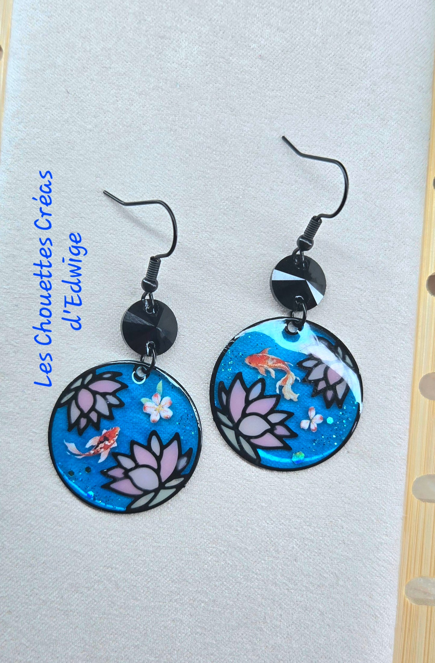 Boucles d'oreilles nénuphars