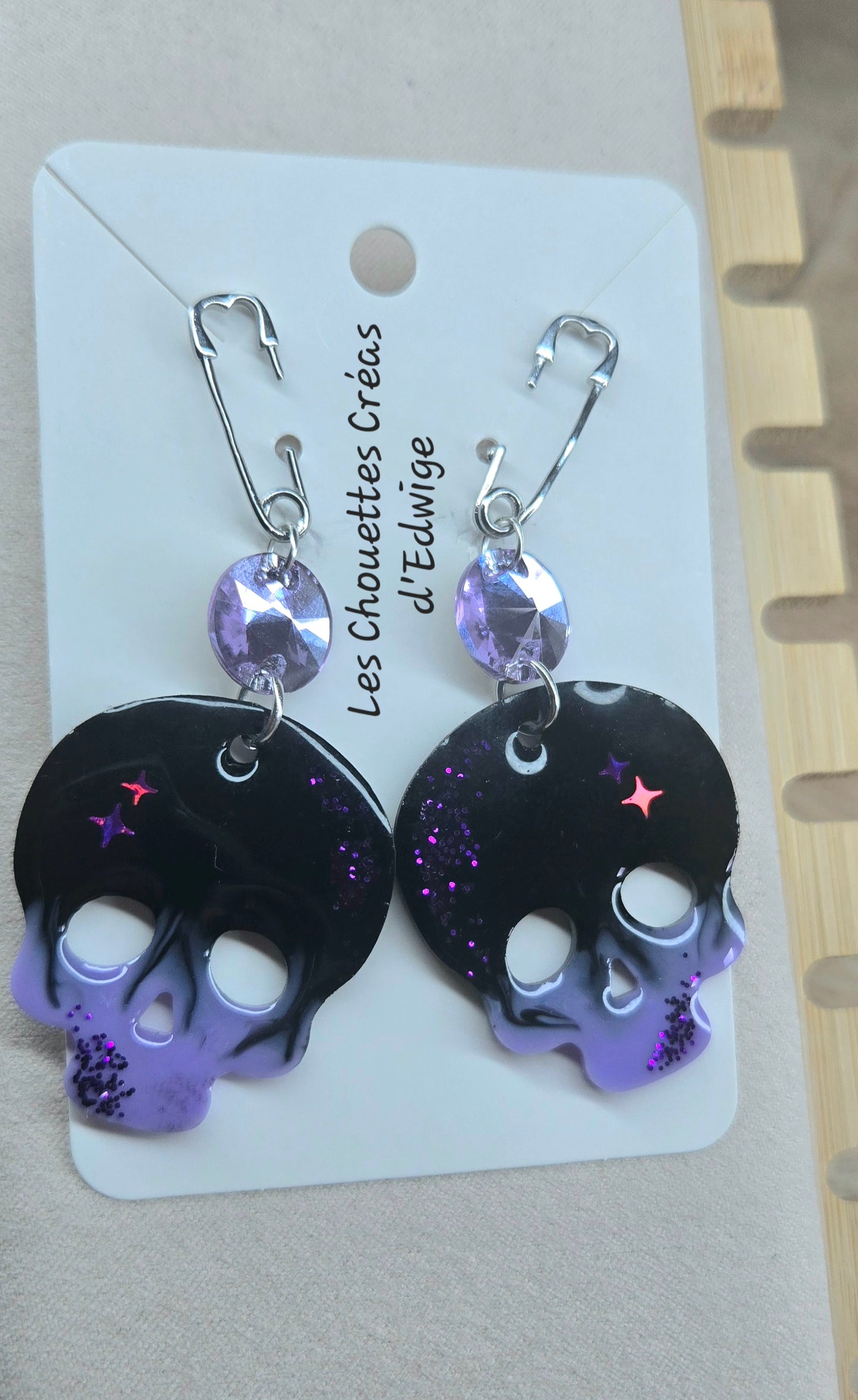 Boucles d'oreilles trombones/crânes 💀