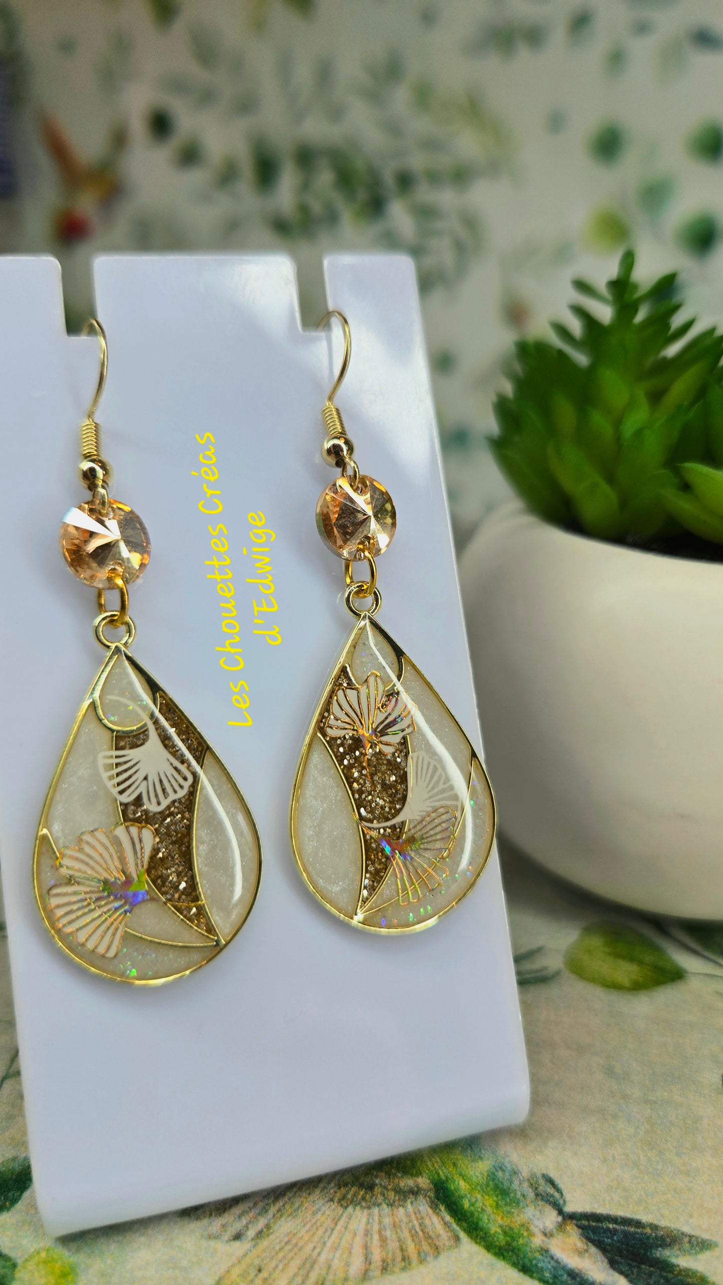 Boucles d'oreilles gingko