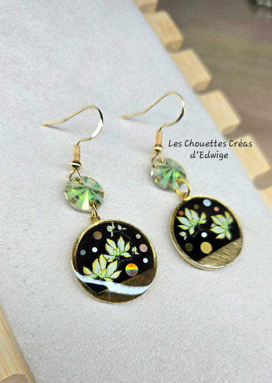 Boucles d'oreilles fleurs de lotus