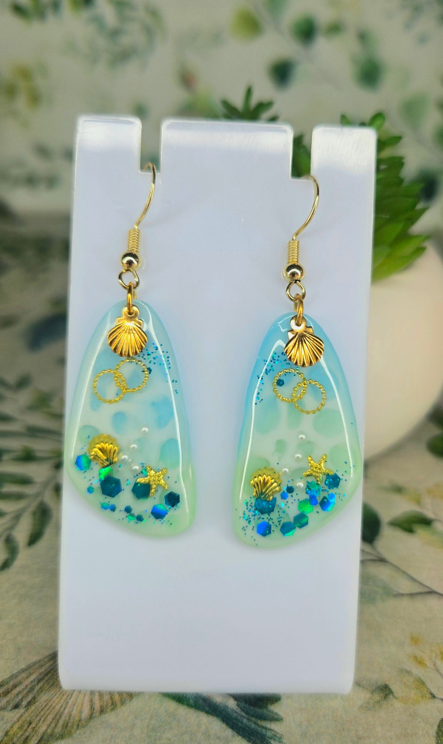 Boucles d'oreilles écume