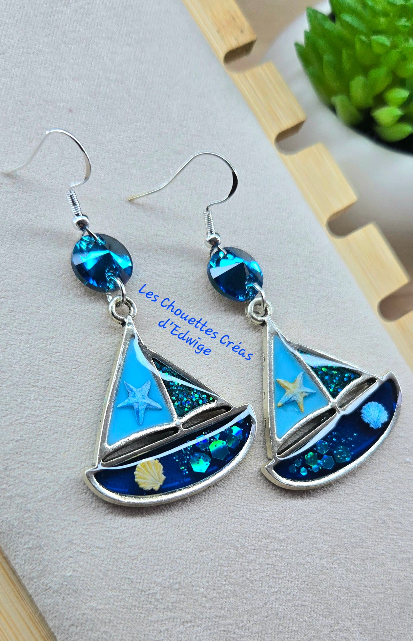 Boucles d'oreilles bateaux