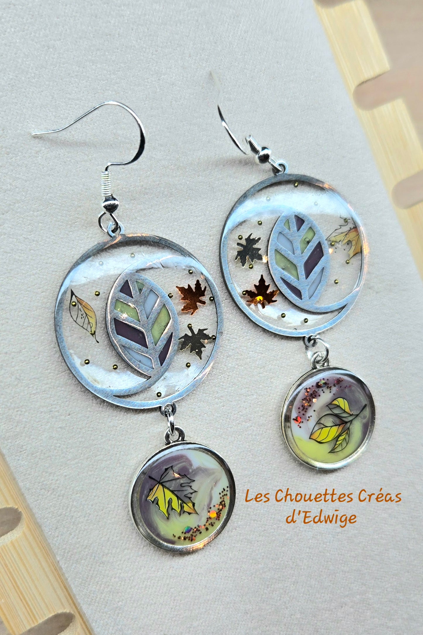 Boucles d'oreilles feuilles d'automne