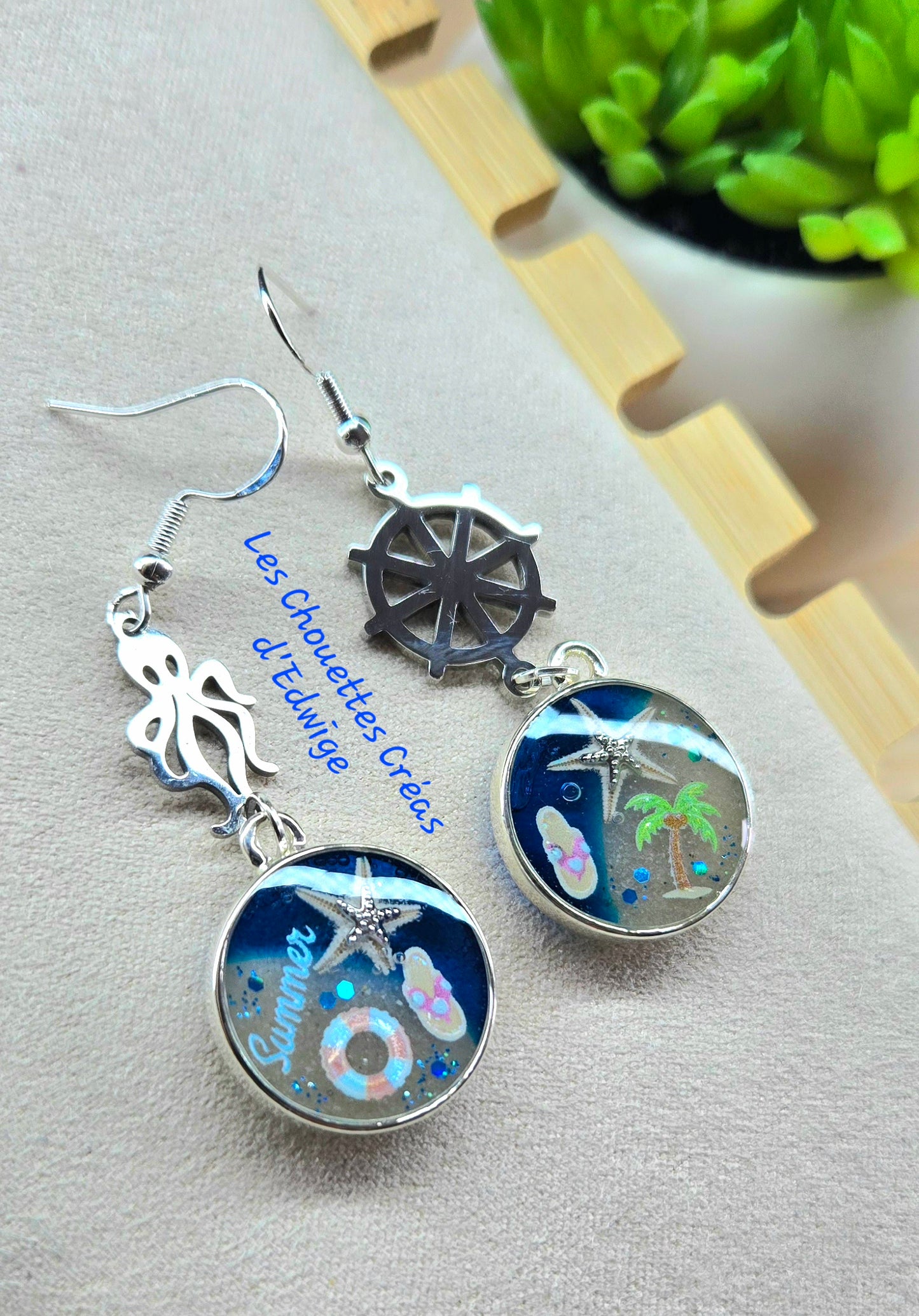 Boucles d'oreilles marines