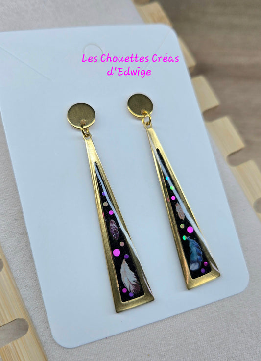 Boucles d'oreilles plumes