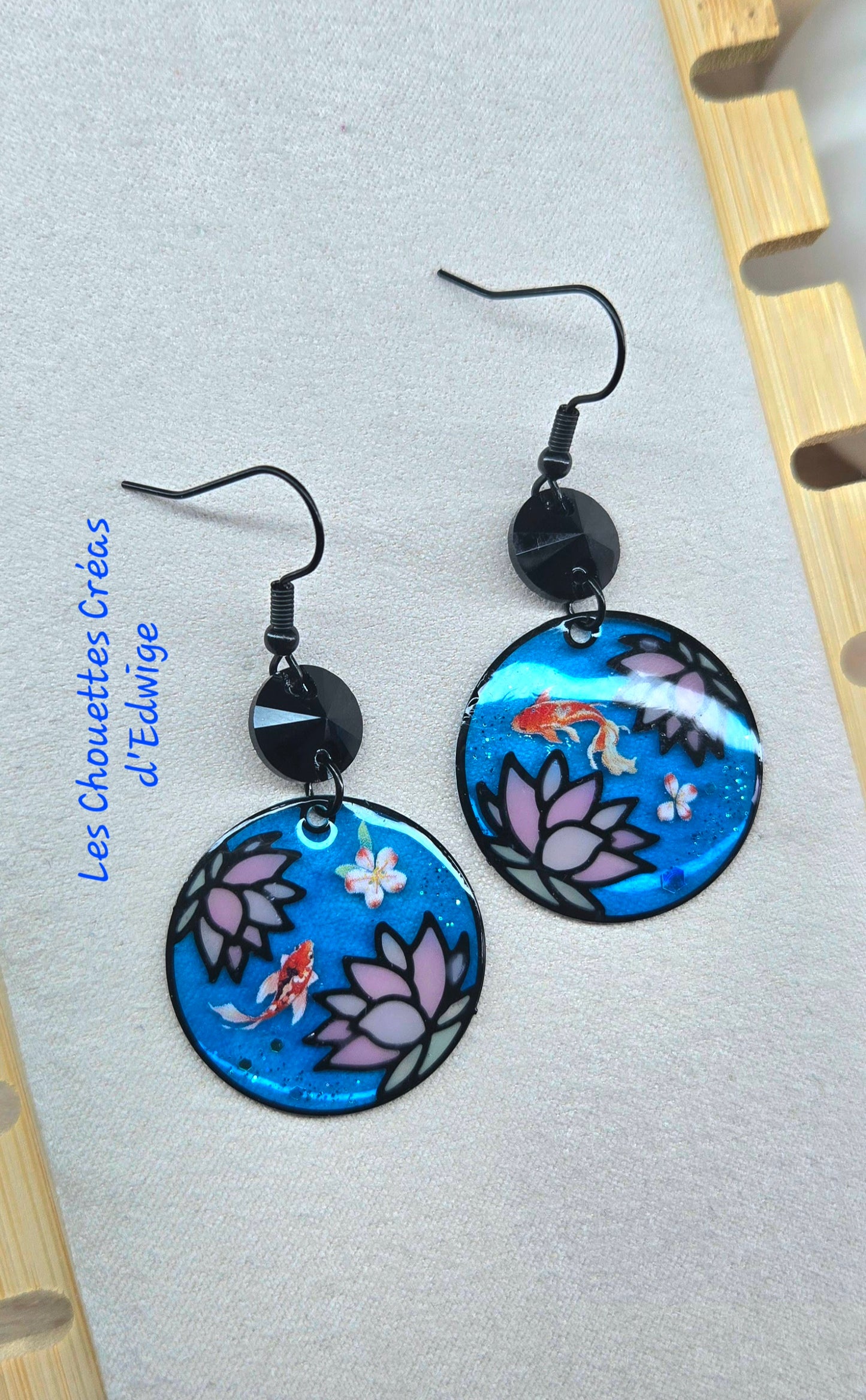 Boucles d'oreilles nénuphars