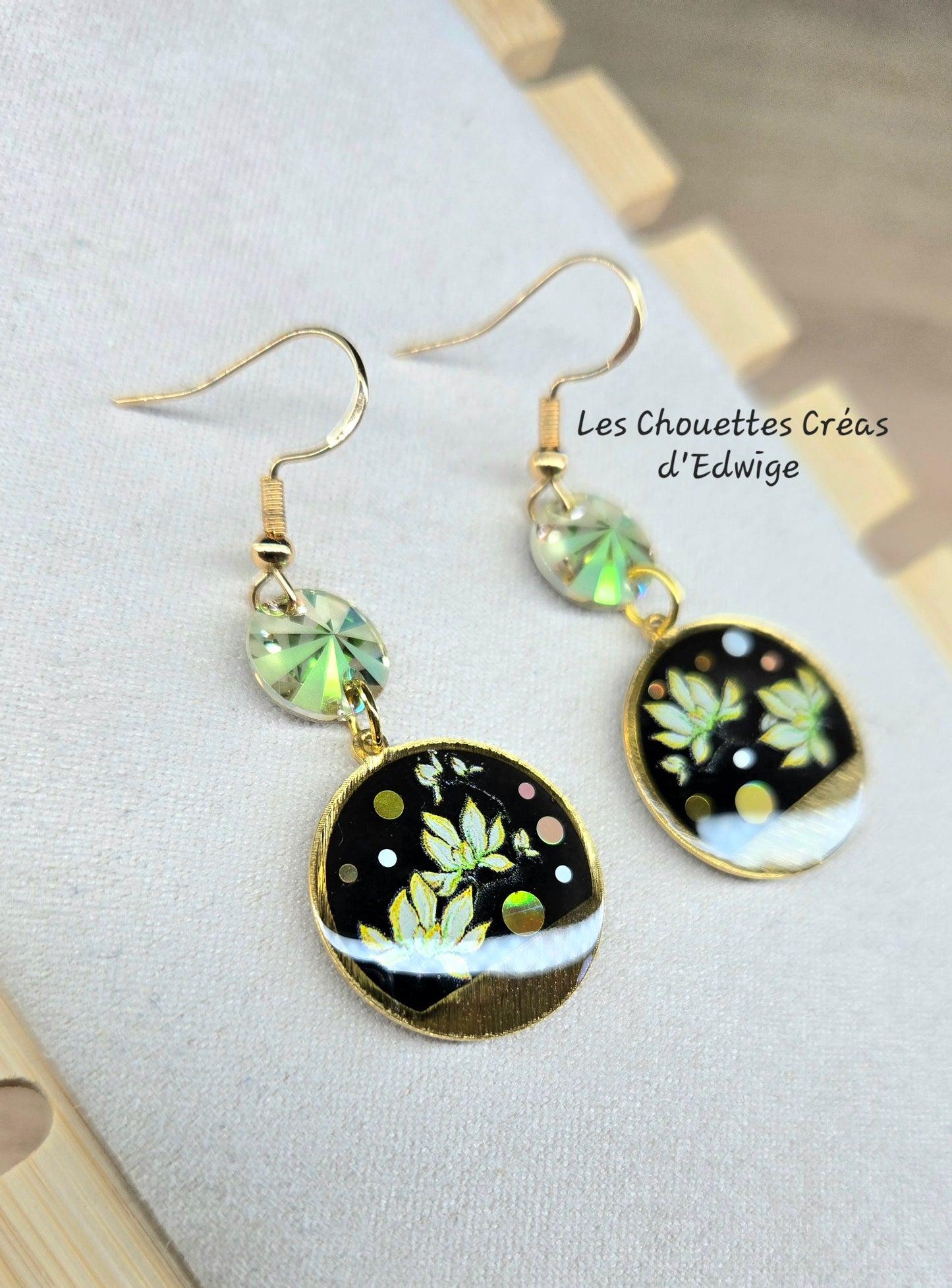 Boucles d'oreilles fleurs de lotus