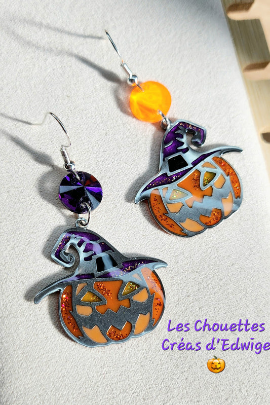 Boucles d'oreilles citrouilles