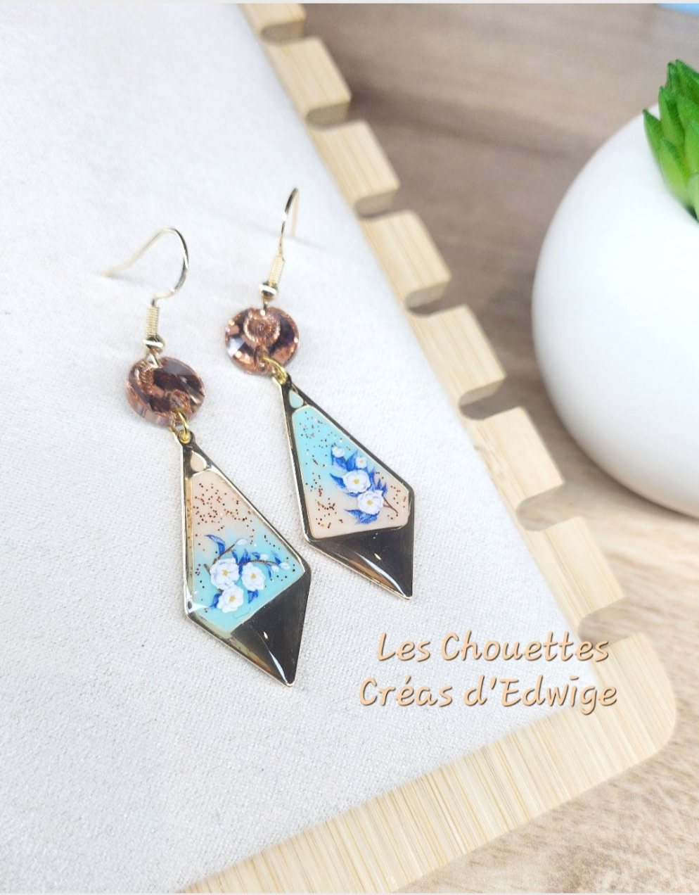 Boucles d'oreilles fleurs tendresse