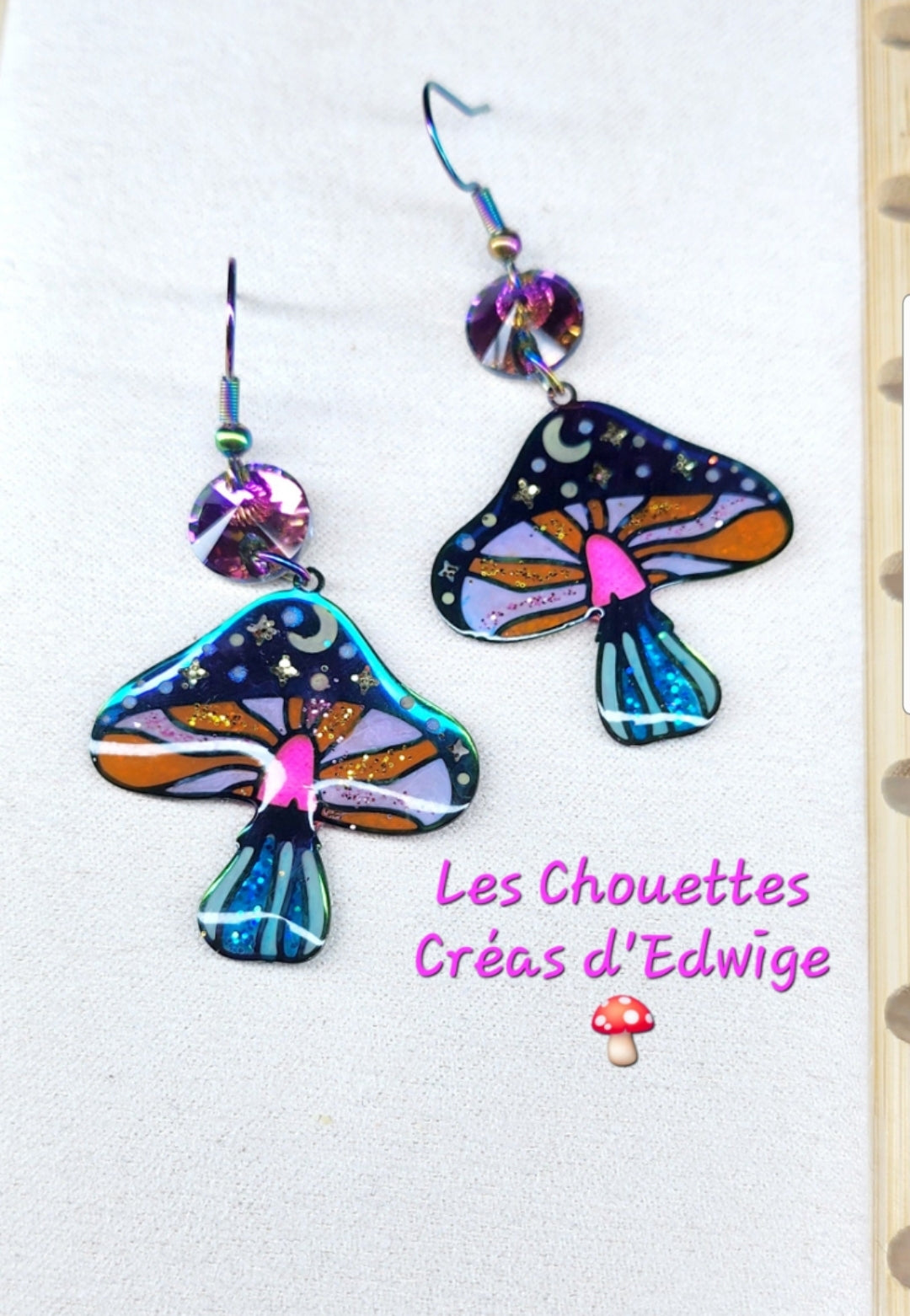 Boucles d'oreilles champignons