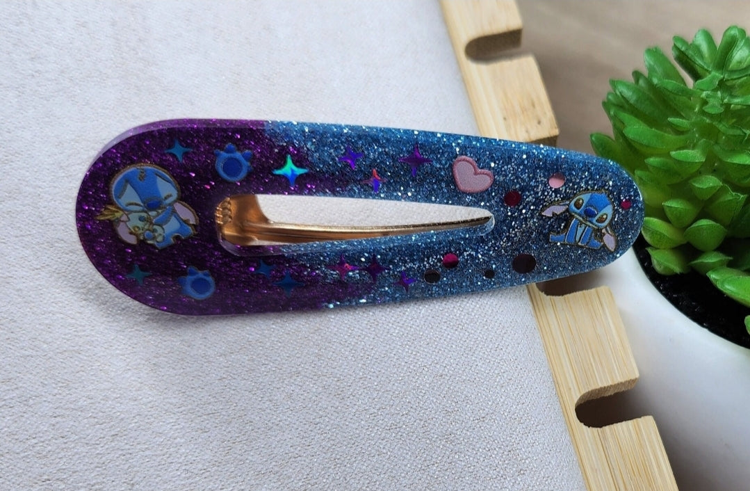 Barrette petit extraterrestre bleu