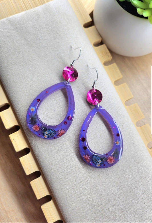 Boucles d'oreilles plantes des Tropiques