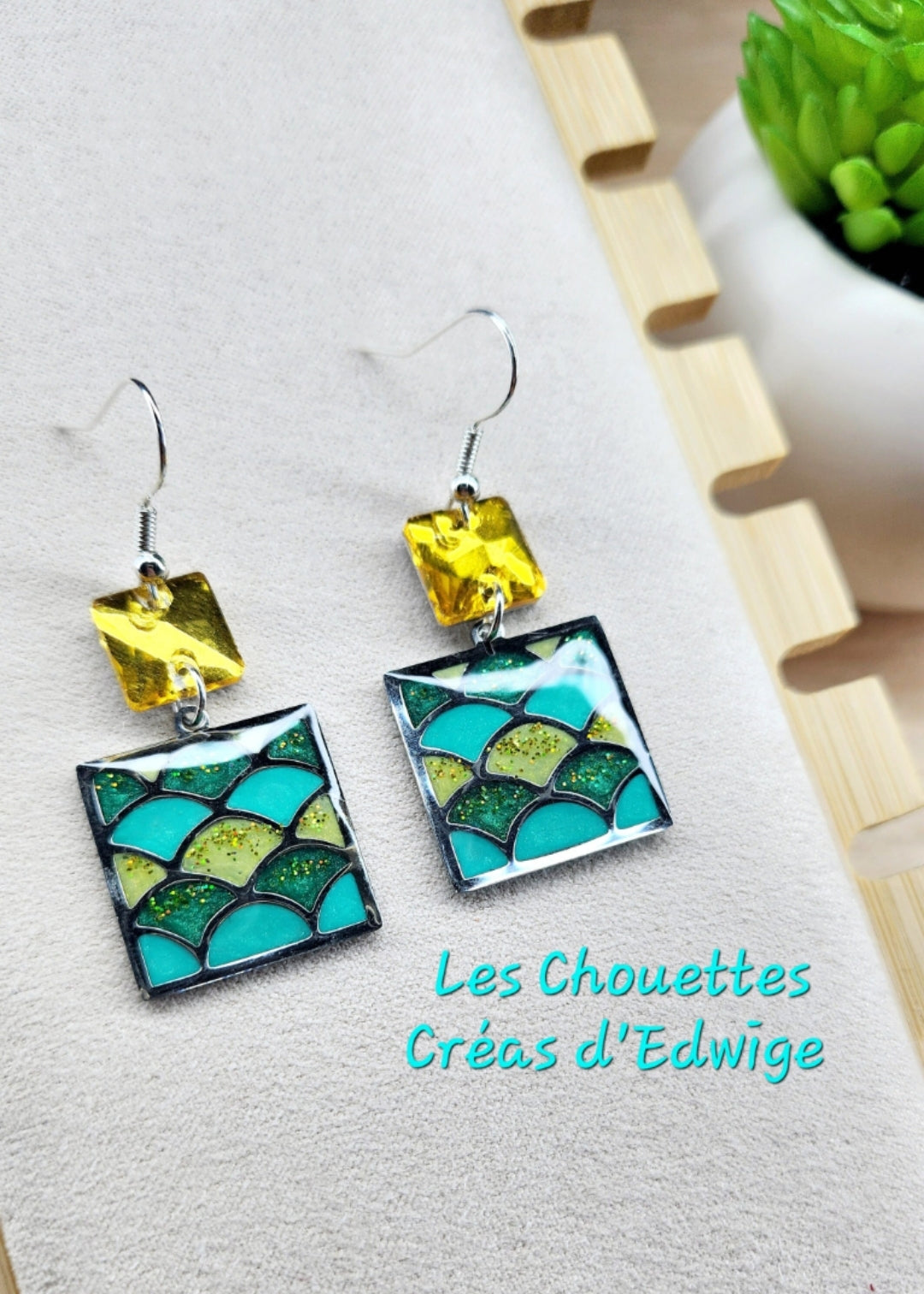 Boucles d'oreilles écailles