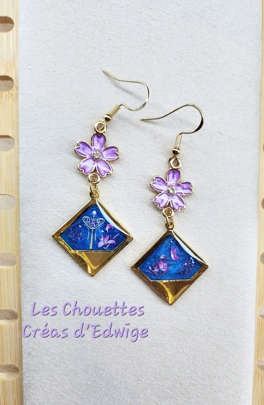 Boucles d'oreilles sakura