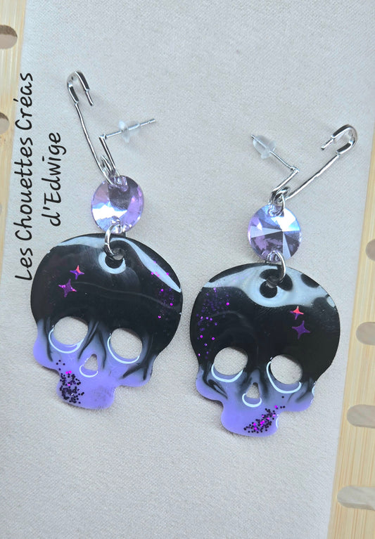 Boucles d'oreilles trombones/crânes 💀