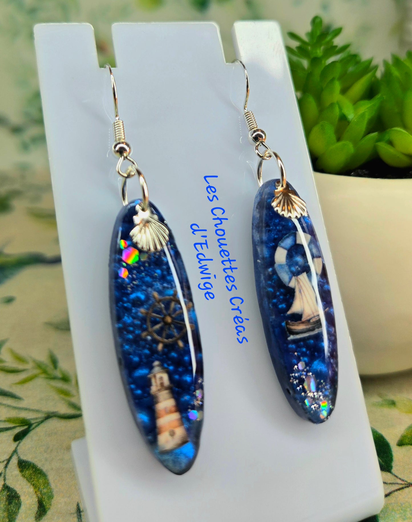 Boucles d'oreilles marines