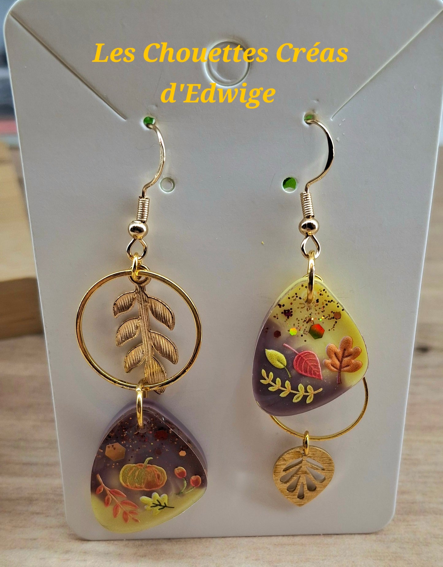 Boucles d'oreilles automnales