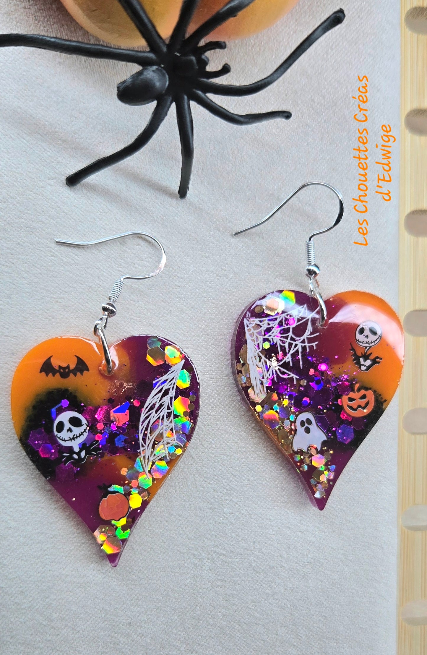 Boucles d'oreilles coeurs "monstrueux"