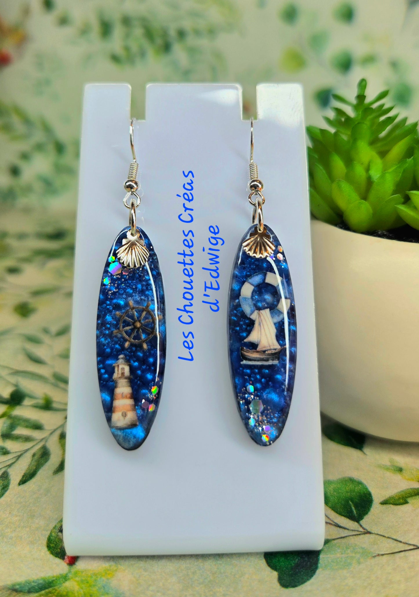 Boucles d'oreilles marines