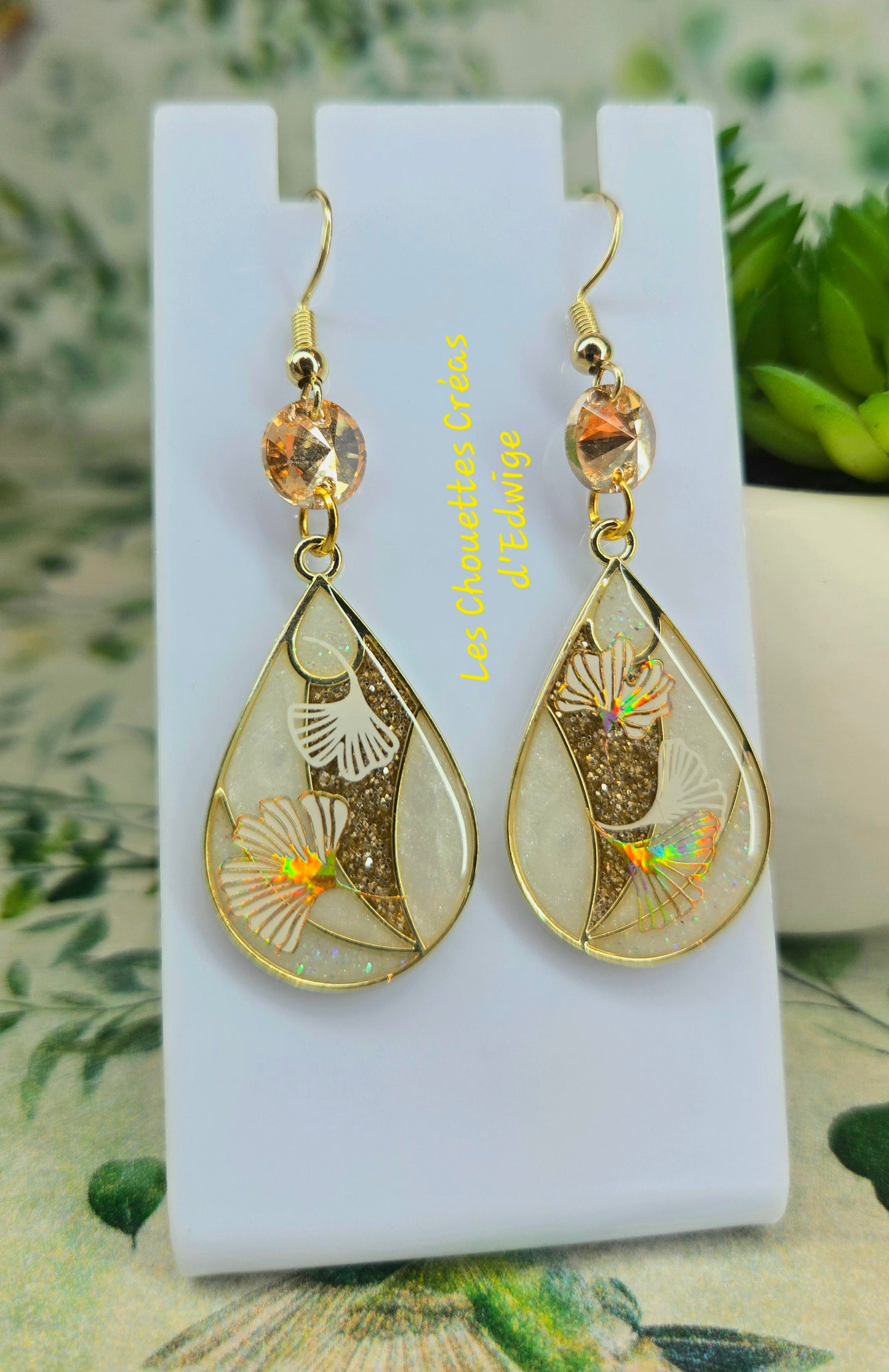 Boucles d'oreilles gingko