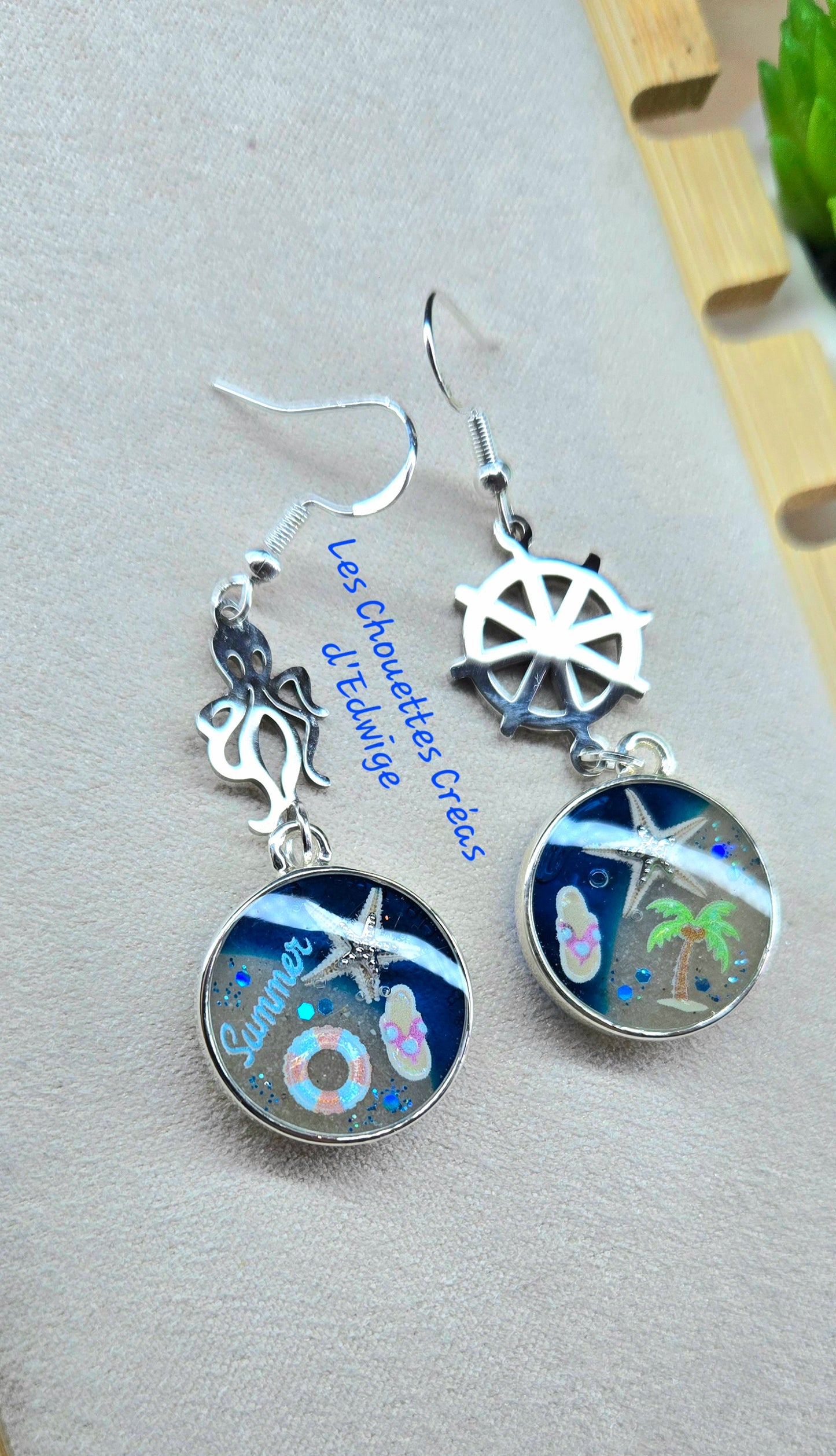 Boucles d'oreilles marines