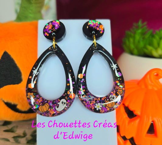 Boucles d'oreilles longues fantômes