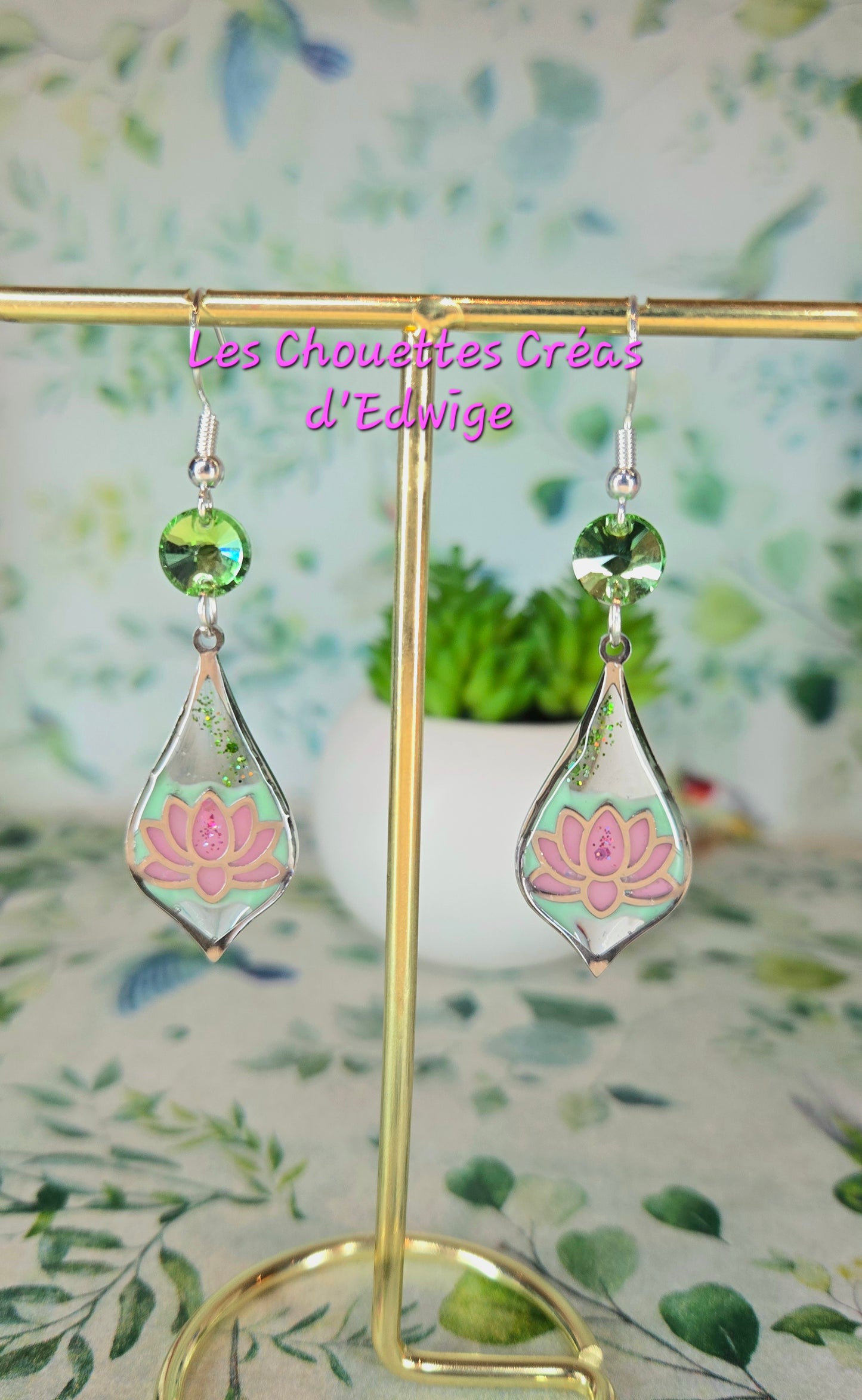 Boucles d'oreilles nénuphars