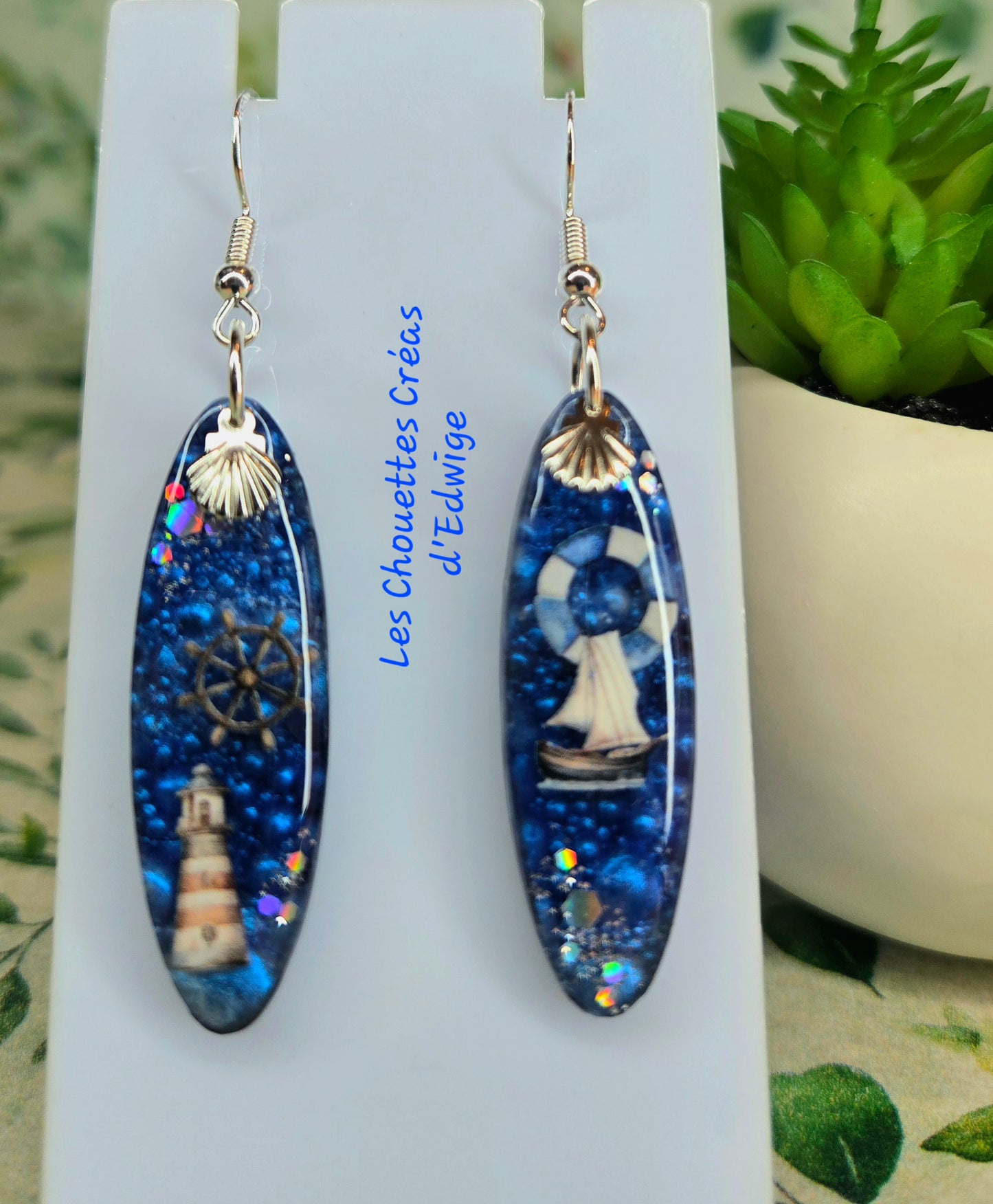 Boucles d'oreilles marines