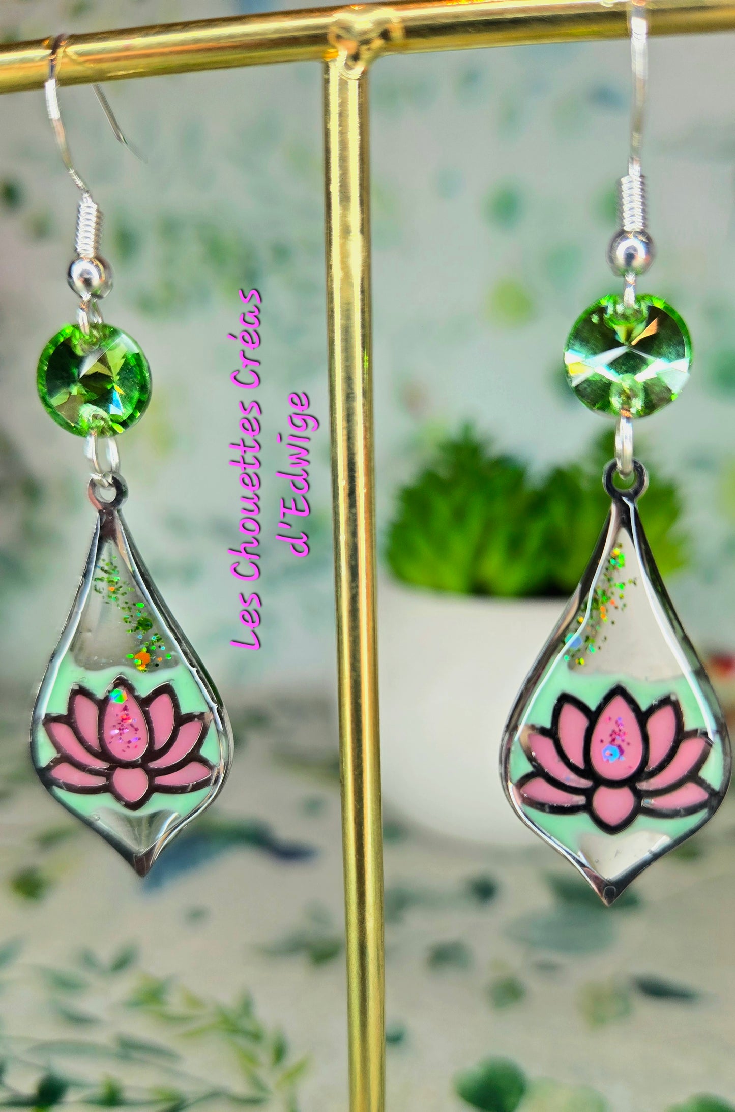 Boucles d'oreilles nénuphars