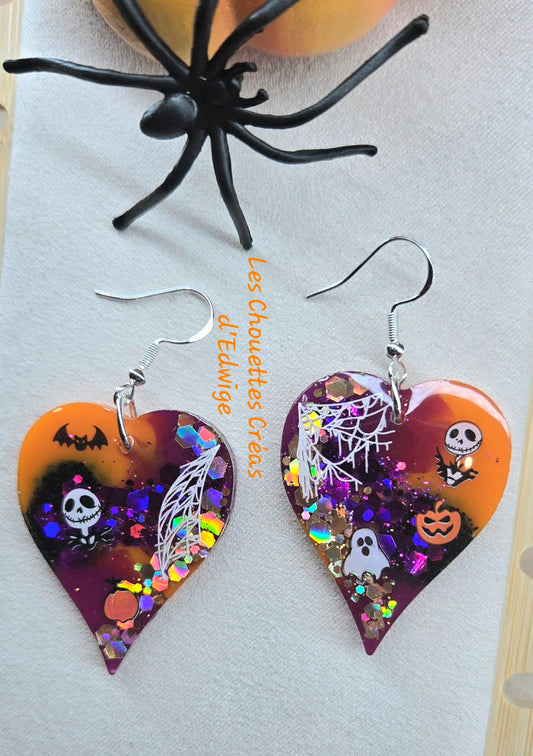 Boucles d'oreilles coeurs "monstrueux"