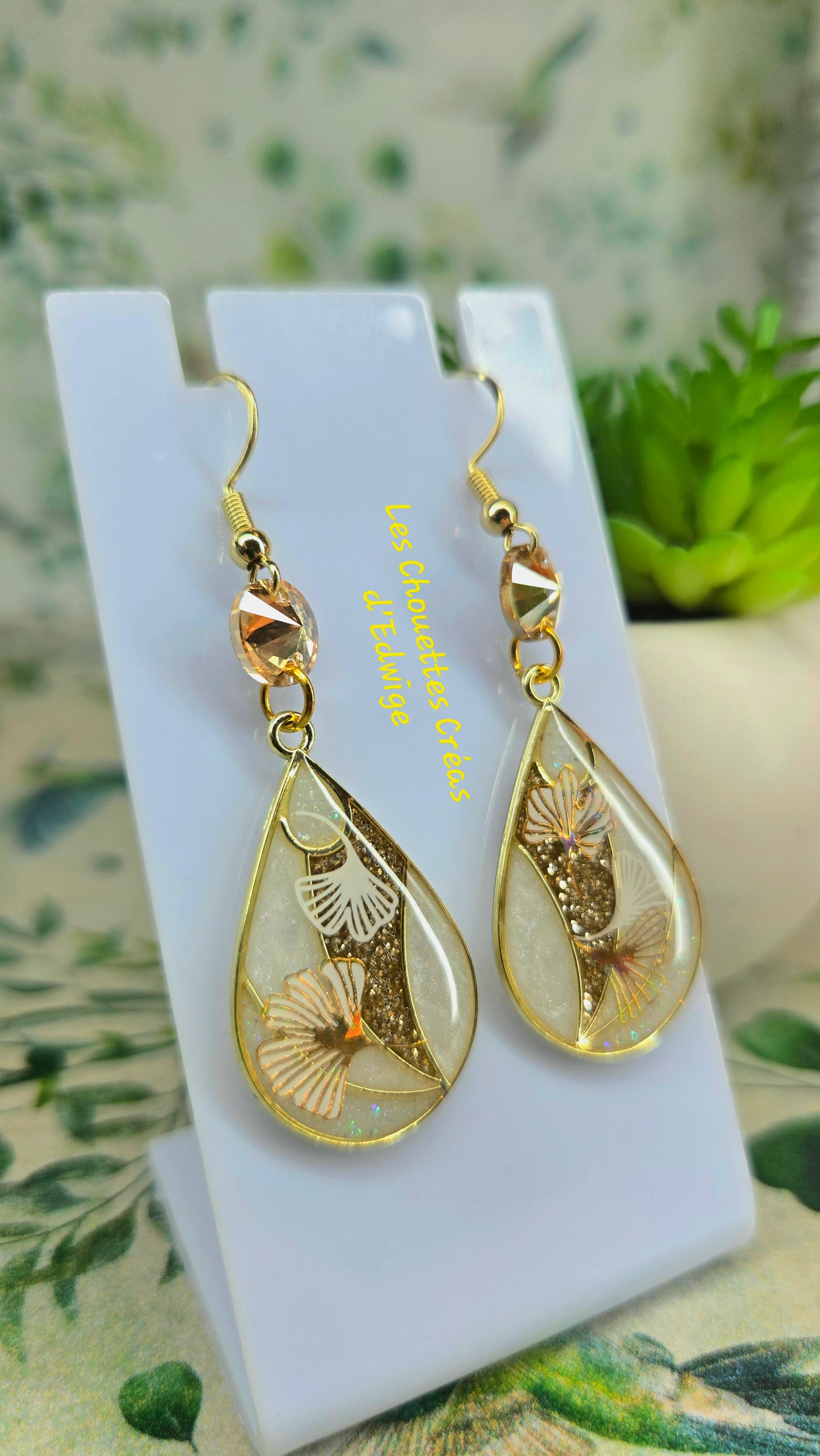 Boucles d'oreilles gingko