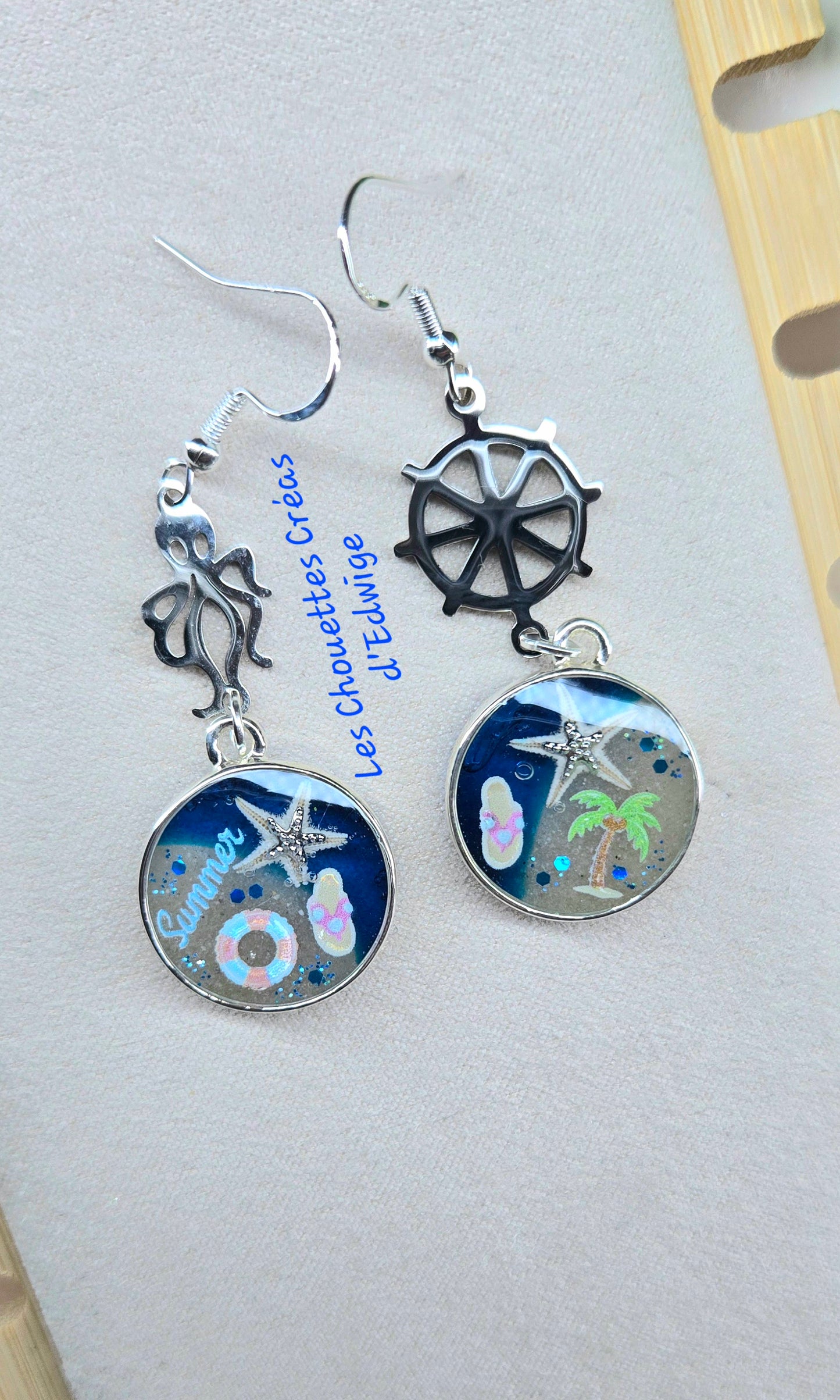 Boucles d'oreilles marines