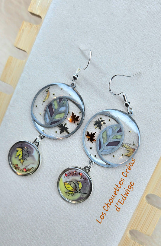 Boucles d'oreilles feuilles d'automne