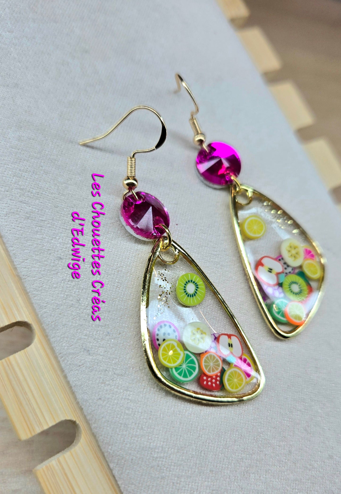 Boucles d'oreilles salade de fruits
