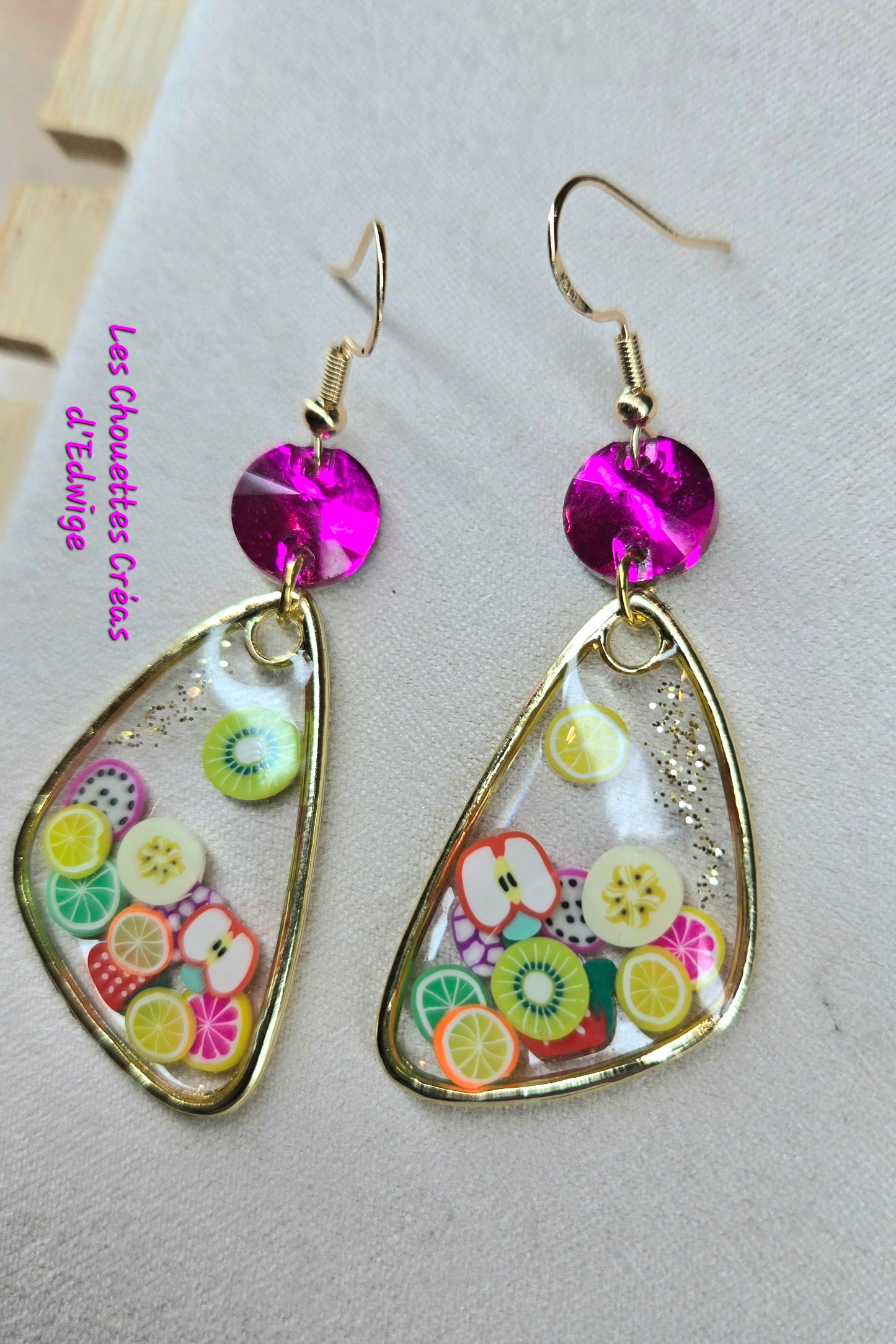 Boucles d'oreilles salade de fruits