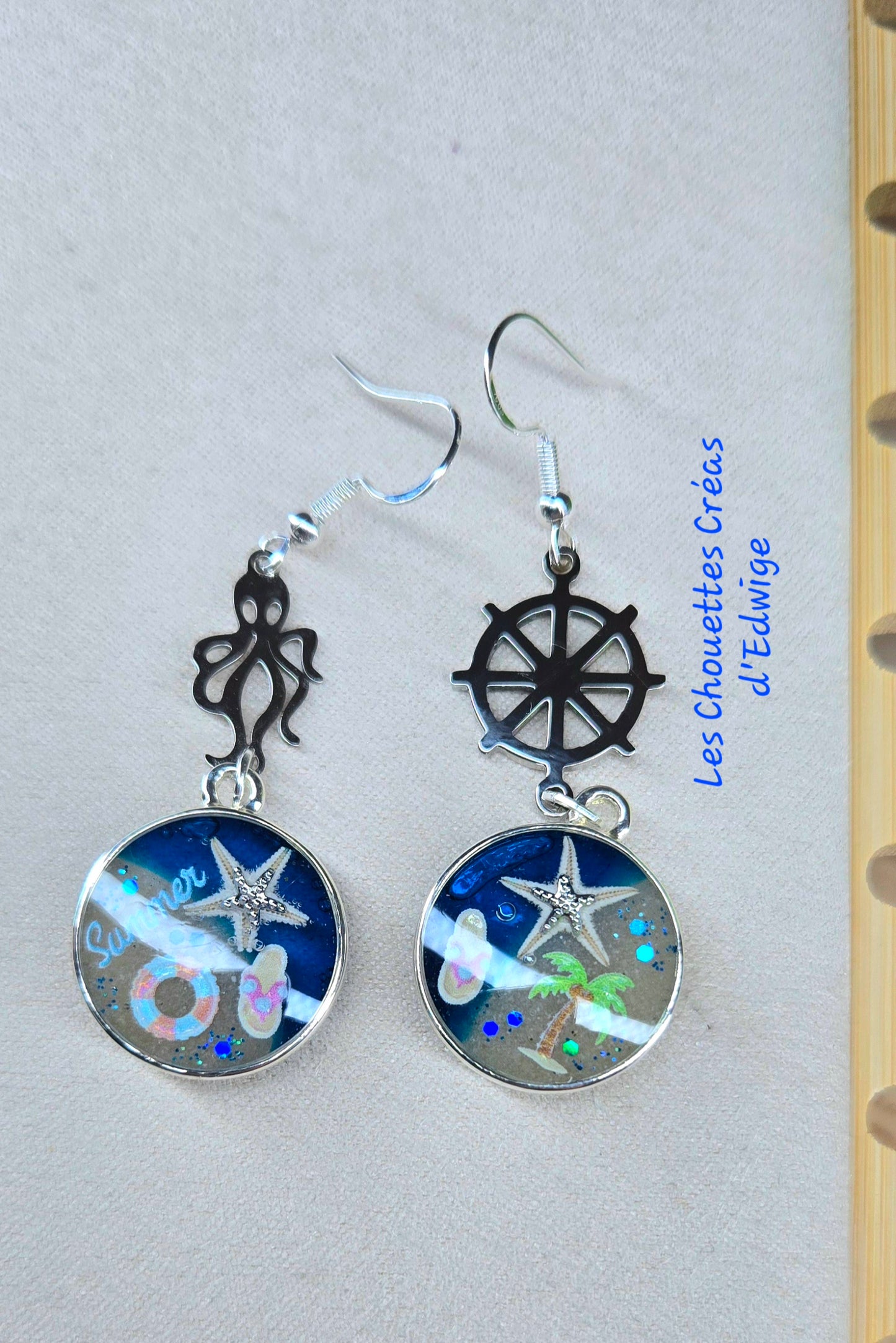 Boucles d'oreilles marines
