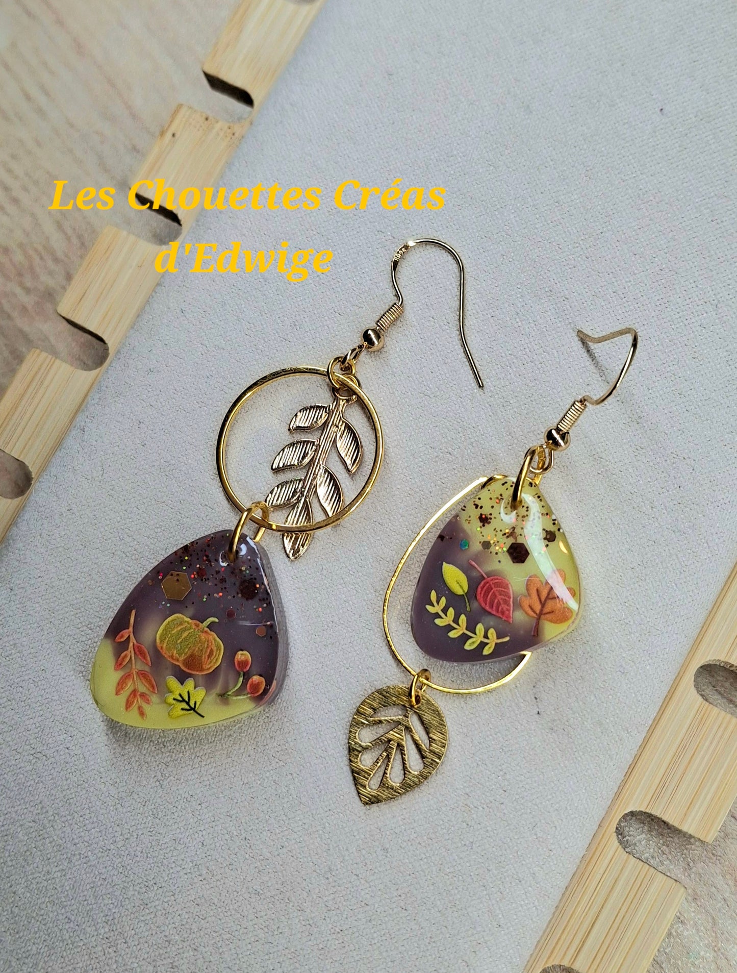 Boucles d'oreilles automnales