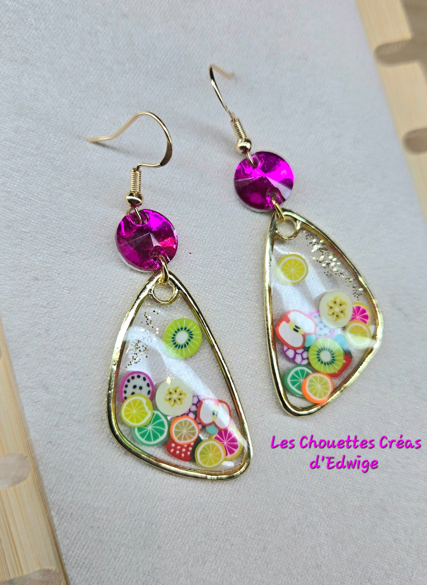 Boucles d'oreilles salade de fruits