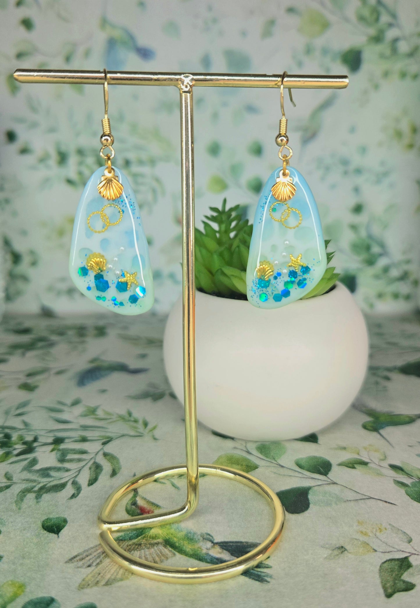 Boucles d'oreilles écume